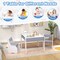 4-in-1 Kids Desk Table and Chairs Set with Storage Drawing Board Perfect for 3-6 Years Old Child